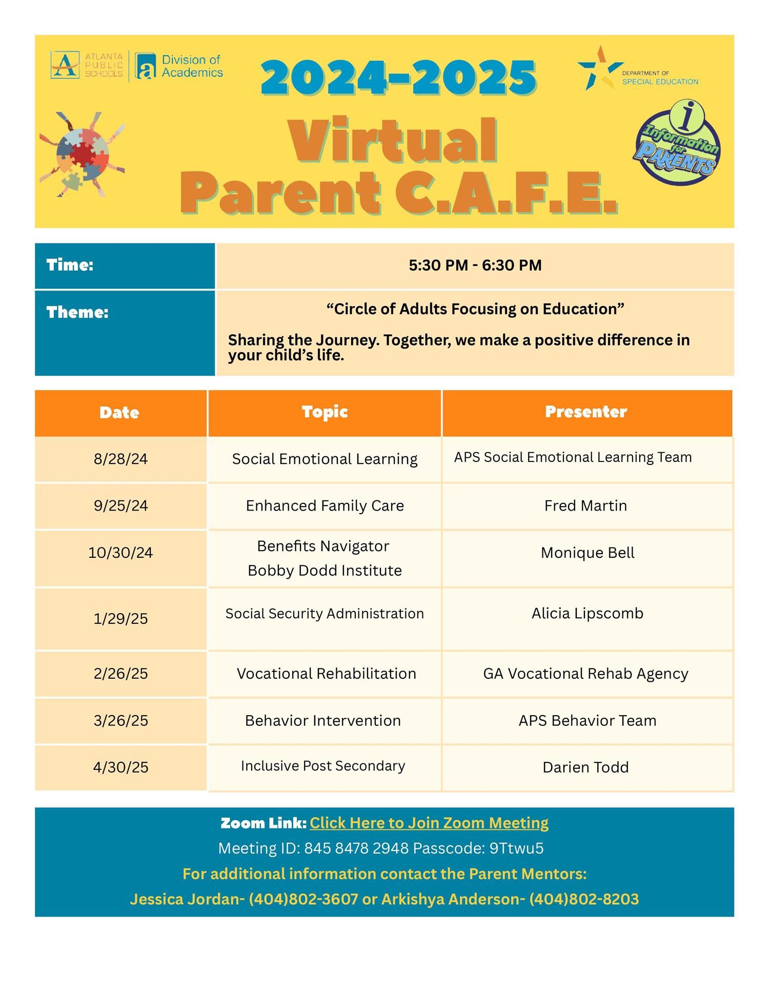 Virtual Parent C.A.F.E